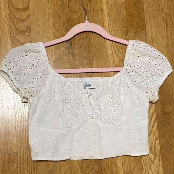 Hollister White Lace Cropped Top - Picture 8 of 10